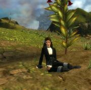 Claudia Relaxing in the City Gardens